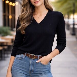 Lauren Ralph Lauren Black V-Neck Sweater